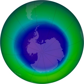 September 1998 monthly mean Antarctic ozone